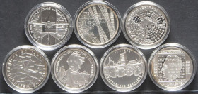 MONEDAS EXTRANJERAS. Bonito conjunto de 7 monedas alemanas en plata de 10 Euros de fechas comprendidas entre 2003 y 2012. Ninguna pieza repetida y tod...