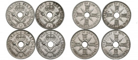 NUEVA GUINEA. Conjunto de 4 monedas de plata de 1 Shilling de fechas diferentes: 1935, 1936, 1938 y 1945. Diferentes estados de conservación. A EXAMIN...