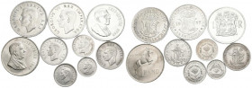 MONEDAS EXTRANJERAS. Bonito conjunto formado por 9 monedas sudafricanas de plata de diferentes módulos y fechas comprendidas entre 1937 y 1967. Alto g...