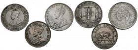MONEDAS EXTRANJERAS. Bonito cojunto formado por 3 monedas de la commonwealth acuñadas bajo el reinado de Jorge V en India, Jamaica y África del Este. ...