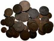 MONEDAS EXTRANJERAS. Bonito conjunto formado por 38 cobres de diversos países, incluyendo España, módulos y fechas. Diferentes estados de conservación...