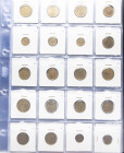 MONEDAS EXTRANJERAS. Magnífico conjunto formado por 940 monedas mundiales acuñadas a lo largo de todo el siglo XX. En el conjunto están representados ...