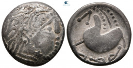 Eastern Europe. Mint in the southern Carpathian region 200-100 BC. "Schnabelpferd" type. Tetradrachm AR