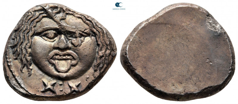 Etruria. Populonia circa 300-200 BC. 
20 Asses AR

22 mm, 8,30 g

Facing Go...