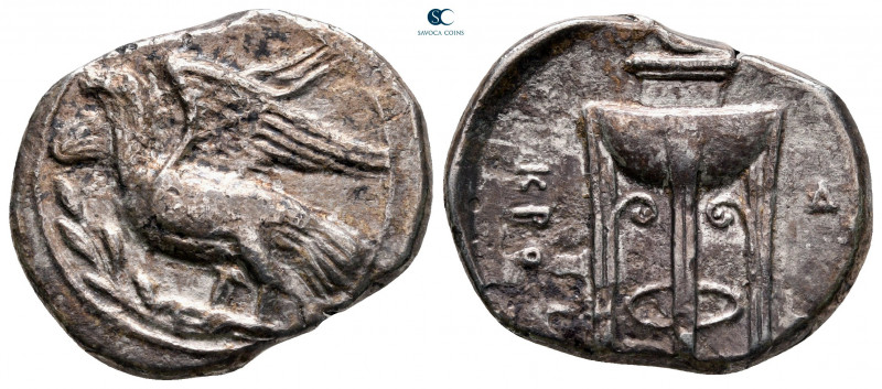 Bruttium. Kroton circa 350-300 BC. 
Nomos AR

24 mm, 7,47 g

Eagle with spr...