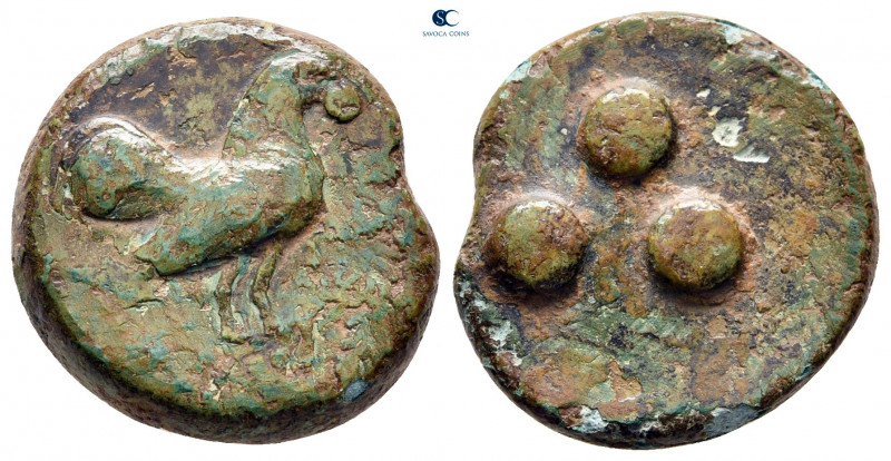 Sicily. Panormos as Ziz circa 415-405 BC. 
Tetras orTrionkion Æ

20 mm, 7,98 ...
