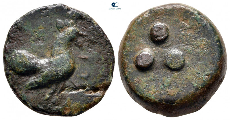 Sicily. Panormos as Ziz circa 415-405 BC. 
Tetras orTrionkion Æ

21 mm, 9,98 ...