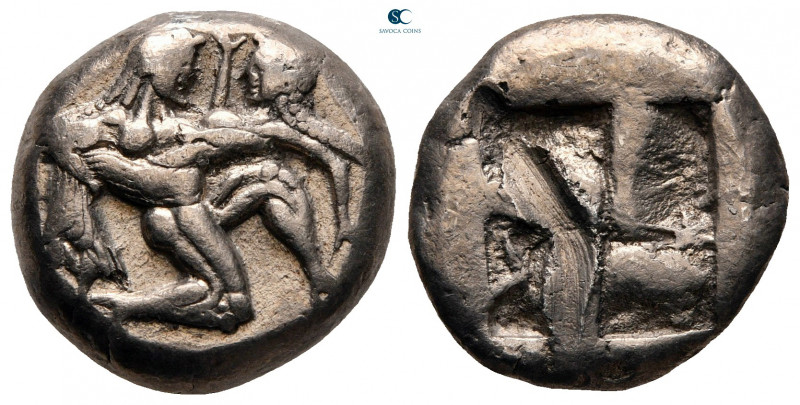 Islands off Thrace. Thasos circa 500-480 BC. 
Stater AR

18 mm, 9,10 g

Nud...