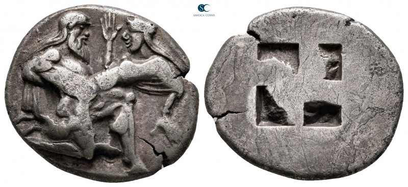 Islands off Thrace. Thasos circa 480-463 BC. 
Stater AR

22 mm, 8,49 g

Nud...