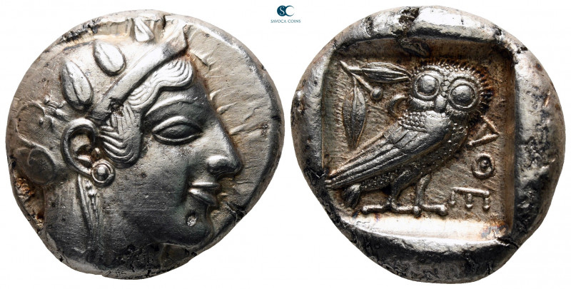 Attica. Athens circa 465 BC. "Transitional" issue
Tetradrachm AR

25 mm, 17,0...