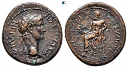 Ionia. Smyrna. Nero AD 54-68. Aulos Gessios Philopatris, struck circa AD 54-9. Bronze Æ