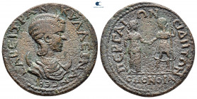 Pamphylia. Perge. Tranquillina AD 241-244. Homonoia issue with Side. Bronze Æ