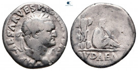 Vespasian AD 69-79. "Judaea Capta" commemorative issue. Rome. Denarius AR