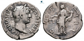 Hadrian AD 117-138. Struck AD 128-129. Rome. Denarius AR