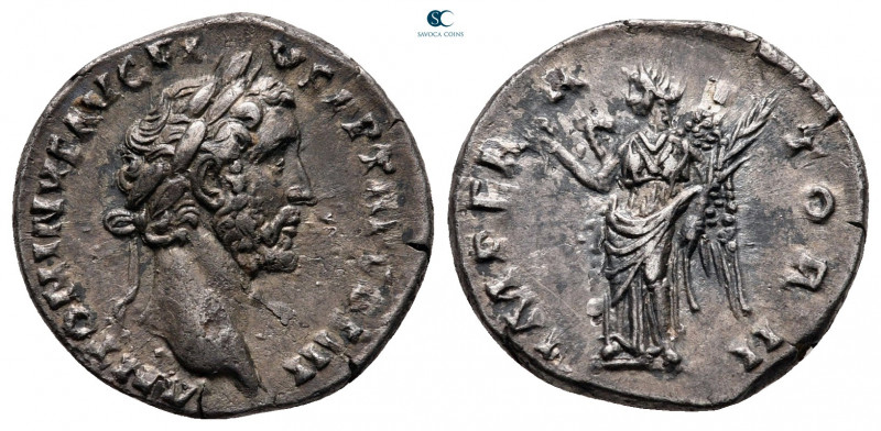 Antoninus Pius AD 138-161. Rome
Denarius AR

16 mm, 2,96 g

ANTONINVS AVG P...