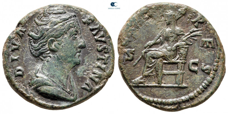 Diva Faustina I AD 140-141. Rome
As Æ

25 mm, 10,20 g

DIVA FAVSTINA, bust ...