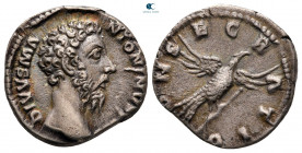 Divus Marcus Aurelius AD 180. Rome. Denarius AR