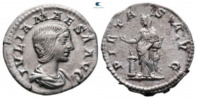 Julia Maesa. Augusta AD 218-224. Struck under Elagabalus, AD 218-220. Rome. Denarius AR