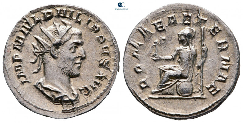 Philip I Arab AD 244-249. Rome
Antoninianus AR

22 mm, 4,12 g

IMP M IVL PH...