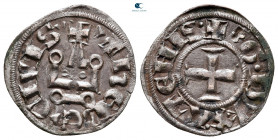 Guillaume de la Roche AD 1280-1287. Thebes mint. Denier Tournois BI. Variety A3