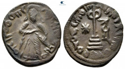 Arab-Byzantine. hims (Syria). trmp. Abd al-Malik ibn Marwan AH 65-86. Fals Bronze