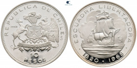 Chile.  AD 1968-1968. 10 Pesos 1968