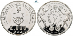 Equatorial Guine.  AD 1975-1985. 2000 Ekuele 1978