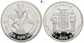 Jamaica.  AD 1969-2021. 25 Dollars 1984