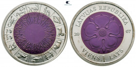 Latvia.  AD 2007. 1 Lats