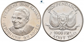 Niger.  AD 1958-2021. 1000 Francs 1960