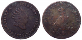 Regno di Sicilia - Ferdinando III (1759 - 1816) 5 Grani 1816 - Zecca di Palermo - RRR Rarissima - MIR 649 - Cu

n.a.

Note: Shipping only in Italy