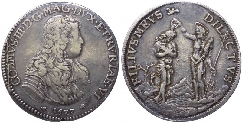 Firenze - Granducato di Toscana - Cosimo III (1670-1723) Piastra I°Serie 1677 - ...