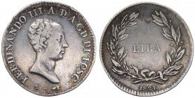 Firenze - Ferdinando III (1791-1824) 1 Lira 1821 - Gig.46 - Colpetti - Ag - gr.46

n.a.

Note: Shipping only in Italy