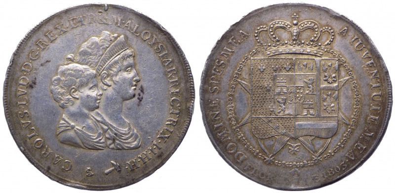 Firenze - Regno d'Etruria - Carlo Lodovico (1803-1807) Dena o 10 Lire Fiorentine...