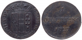 Granducato di Toscana - Leopoldo II di Lorena (1824-1859) 1 Quattrino 1827 - CNI tav. XXXIII, 8 MIR tav. 465 - Cu- Nc

mBB

Note: Shipping only in...