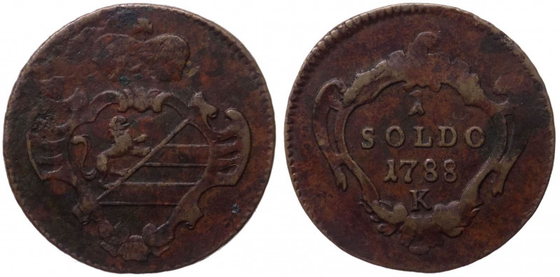 Gorizia - Giuseppe II (1780-1790) - soldo - 1788 - zecca di Kremnitz - J. 60 - C...