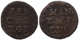 Mantova - Ferdinando Carlo Gonzaga-Nevers, duca X (1669-1708) - Soldo con le due scritte - Bignotti 24; CNI 72/79; MIR 749 - Cu

BB

Note: Shippin...