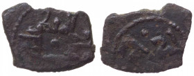 Regno di Sicilia - Messina o Palermo - Ruggero II (1105-1154) Kharruba - D/ Quadrato, al centro globetto. Intorno Legenda Cufica R/ Legenda Cufica ent...