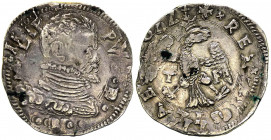 Regno di Sicilia - Filippo II (1556-1598) 2 Tarì 1562 Sigle TP - Zecca di Messina - Mir.324/7 - Varie ribattiture di conio - Ag - gr. 5,83

n.a.

...