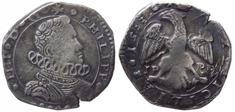 Regno di Sicilia - Filippo IV (1598-1621) - 4 tarì - 1653 - Giovanni Del Pozzo e...