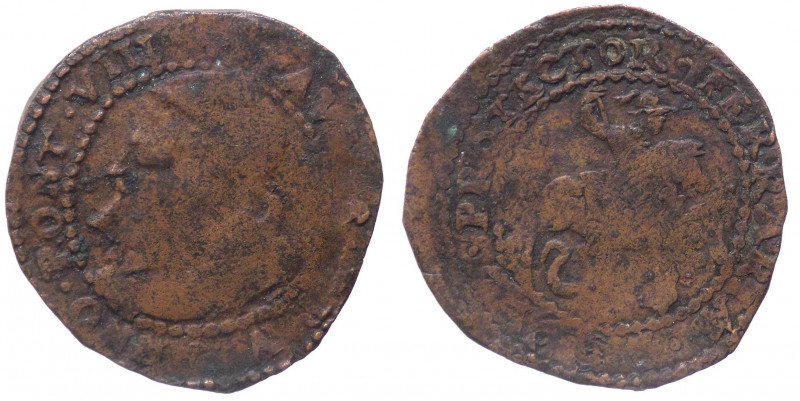 Stato Pontificio - Paolo V, Camillo Borghese (1605 -1621) - quattrino con San Gi...