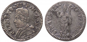 Stato Pontificio - Ferrara - Clemente XI Francesco Albani, (1700-1721) - Muraiola da 2 Baiocchi con San Maurelio - A X 1710 - Muntoni 247 CNI 50-54 - ...