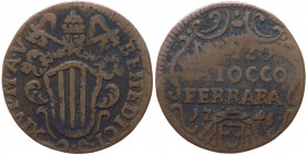 Stato Pontificio - Ferrara - Benedetto XIV Prospero Lorenzo Lambertini (1740-1758) - mezzo baiocco - 1745 A V - CNI 26 - 30 - Cu

BB

Note: Shippi...