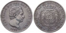 Carlo Felice (1821-1831) 5 Lire 1828 - Zecca di Torino - Gig.48 - Ag

BB+

Note: Shipping only in Italy