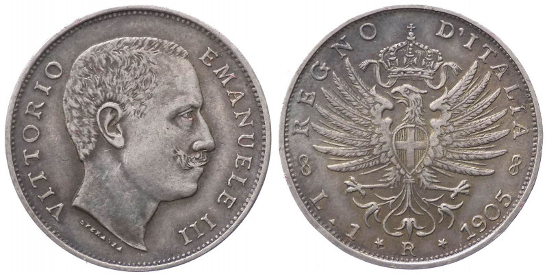 Vittorio Emanuele III (1900-1943) - Lira - 1905 - Ag - FALSO D'EPOCA

mBB

N...