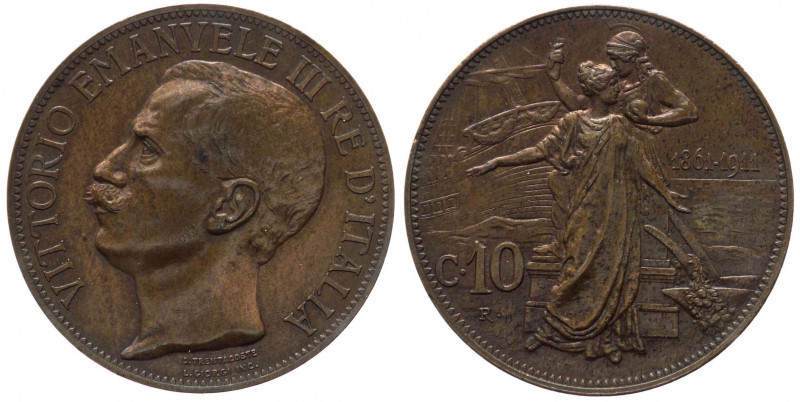 Regno d'Italia - Vittorio Emanuele III (1900-1943) 10 Centesimi 1911 "Cinquanten...