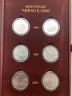 Repubblica Italiana - Monetazione in Lire (1946-2001) Serie Speciale "Verso il 2000" composto da n.2 monete da: 2000 Lire 1998 - n.2 monete 5000 Lire ...