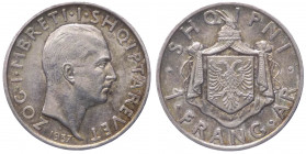 Albania - Regno di Albania (1925 - 1938) 1 Frang Ar 1937 - KM#16 - Ag

SPL

Note: Shipping only in Italy