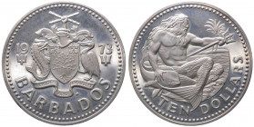 Barbados - Regina Elisabetta II (1970-2020) 10 Dollari 1973 - KM#17a - Ag

FDC

Note: Worldwide shipping