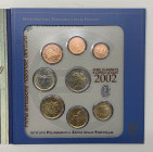Repubblica Italiana - Monetazione in Euro (dal 2001) Serie 2002 - composta da 8 valori - Euro 2 - Euro 1 - Cent 50 - Cent 20 - Cent 10 - Cent 5 - Cent...